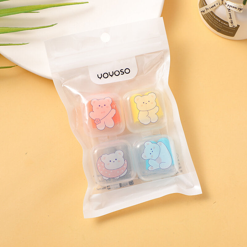 Tappi di orecchie in spugna serie Little Bear 4 paia