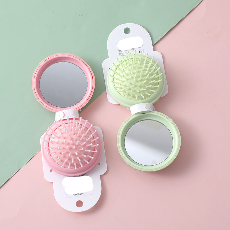 Pettine pieghevole di gelato croccante con specchio