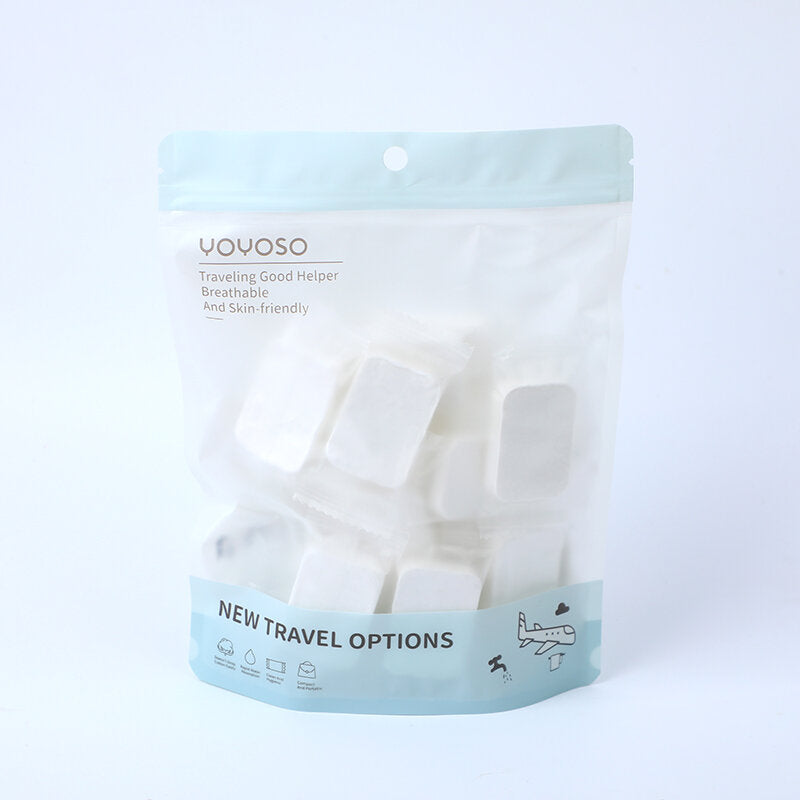 Asciugamano quadrato compresso 20 pezzi (80g struttura dilata)