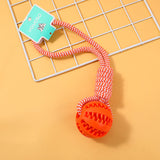 Palla per la pulizia dei denti di anguria grande con nodo per cani