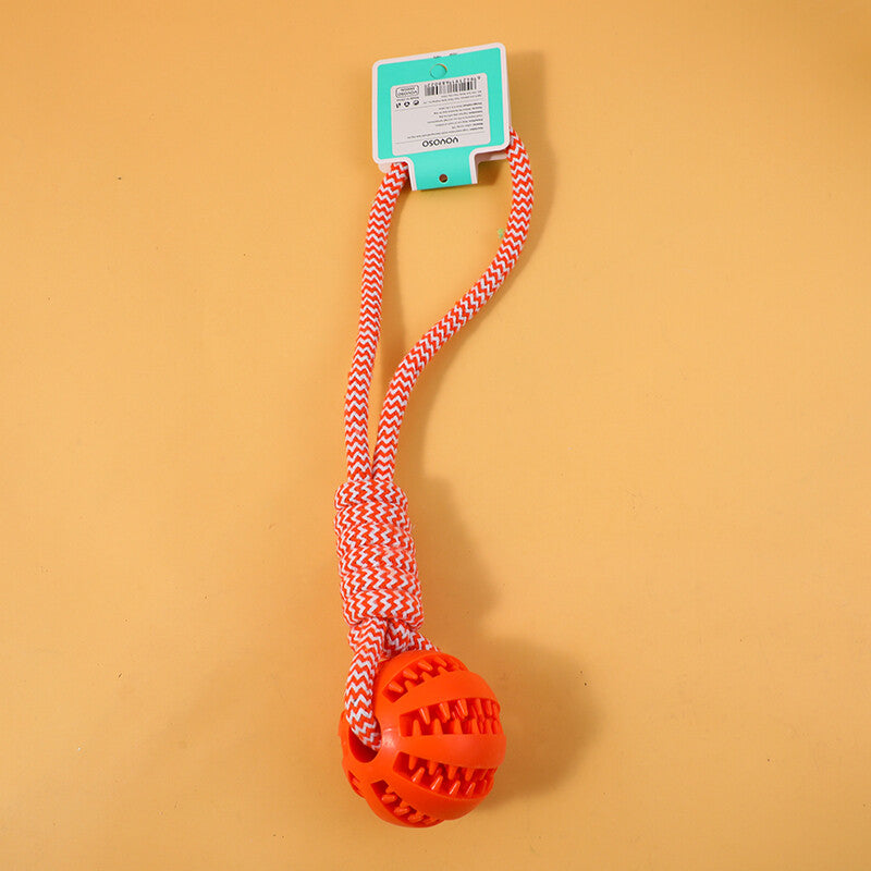 Palla per la pulizia dei denti di anguria grande con nodo per cani