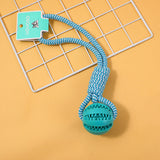 Palla media per la pulizia dei denti all'anguria con nodo per cani