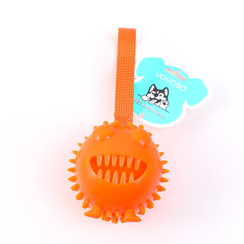 Mostro rotondo con cordino cane vocale giocattolo-cibo può essere conservato