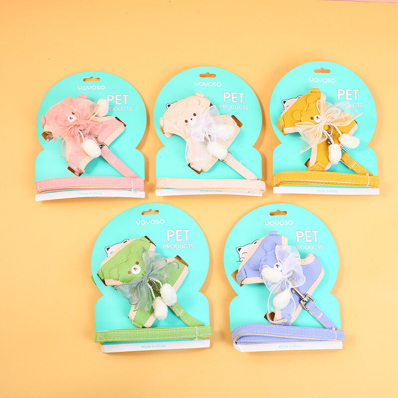 1,5 cm orso maglia bowkknot gatto rete