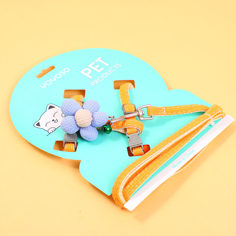 Guinzaglio per gatti/cani floreale da 1,0 cm