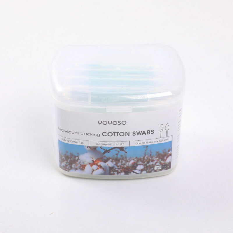 Asta di carta verde chiaro confezione singola 100pz cotton fioc