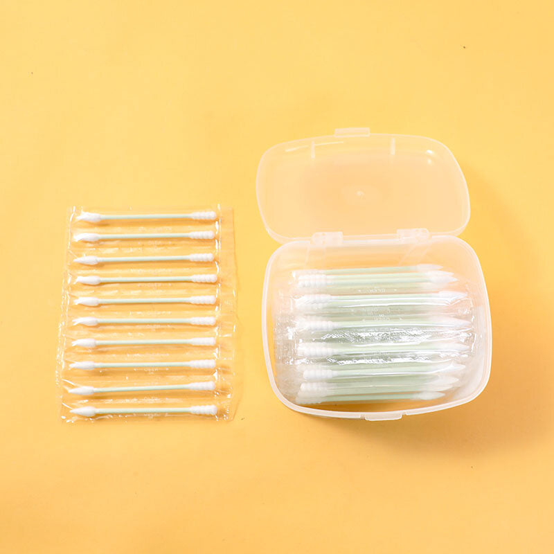 Asta di carta verde chiaro confezione singola 100pz cotton fioc