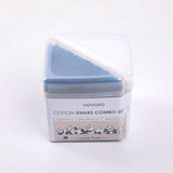 Set di cotton fioc 600pcs combo (400pcs asta sottile bianca+200pcs asta spessa nera)