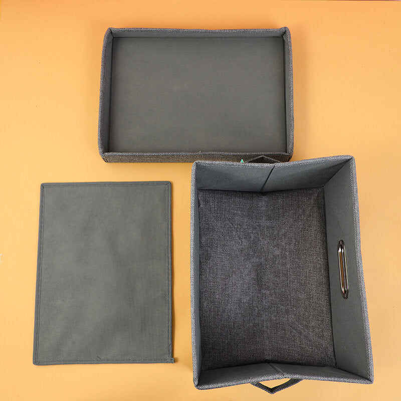 Scatola in cotone e lino con codichio-M