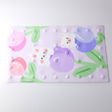 Tappetino da bagno con stampa animali e fiori di litchi - viola