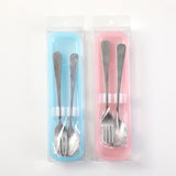 Set di cucchiai e forchette con design a forma di germoglio