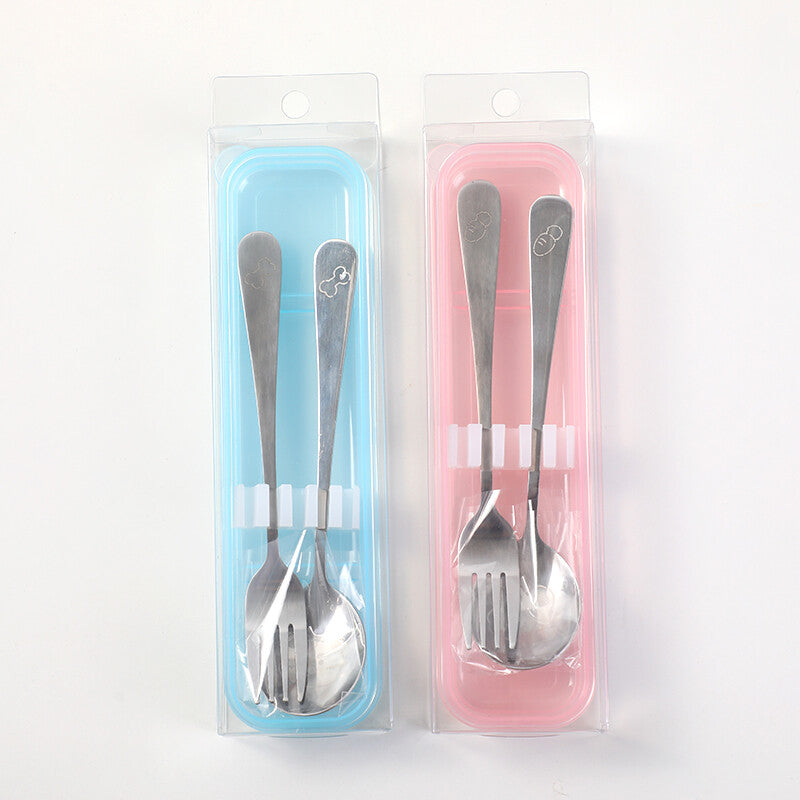 Set di cucchiai e forchette con design a forma di germoglio