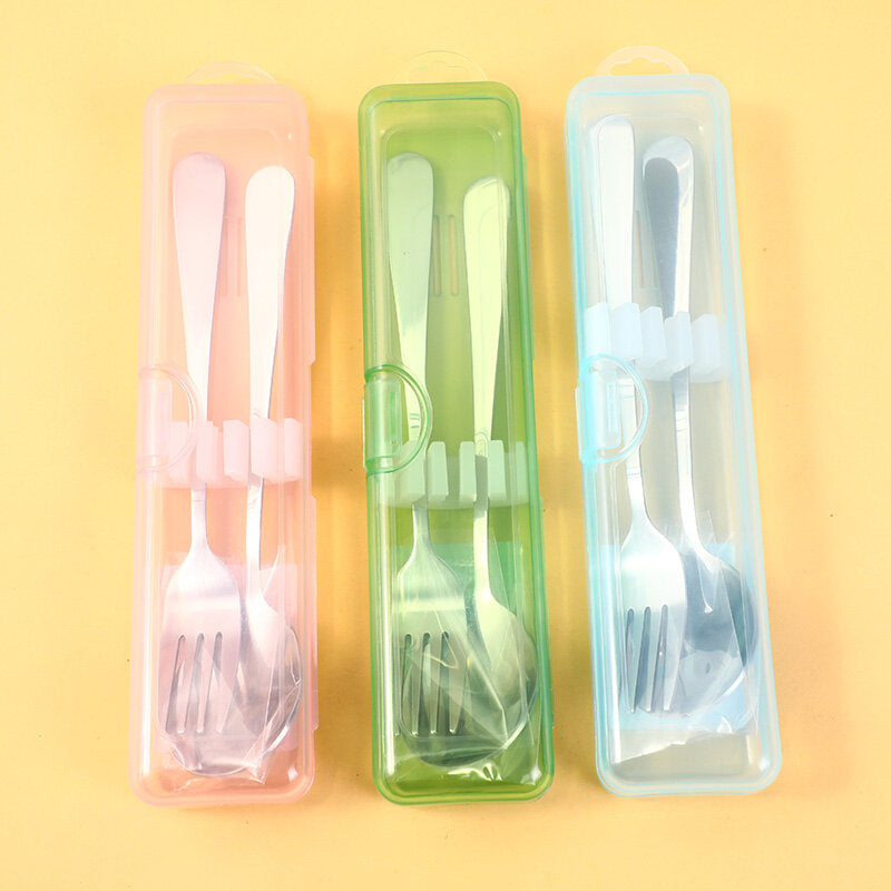 Set di cucchiaio e forchetta portatili in stile giapponese