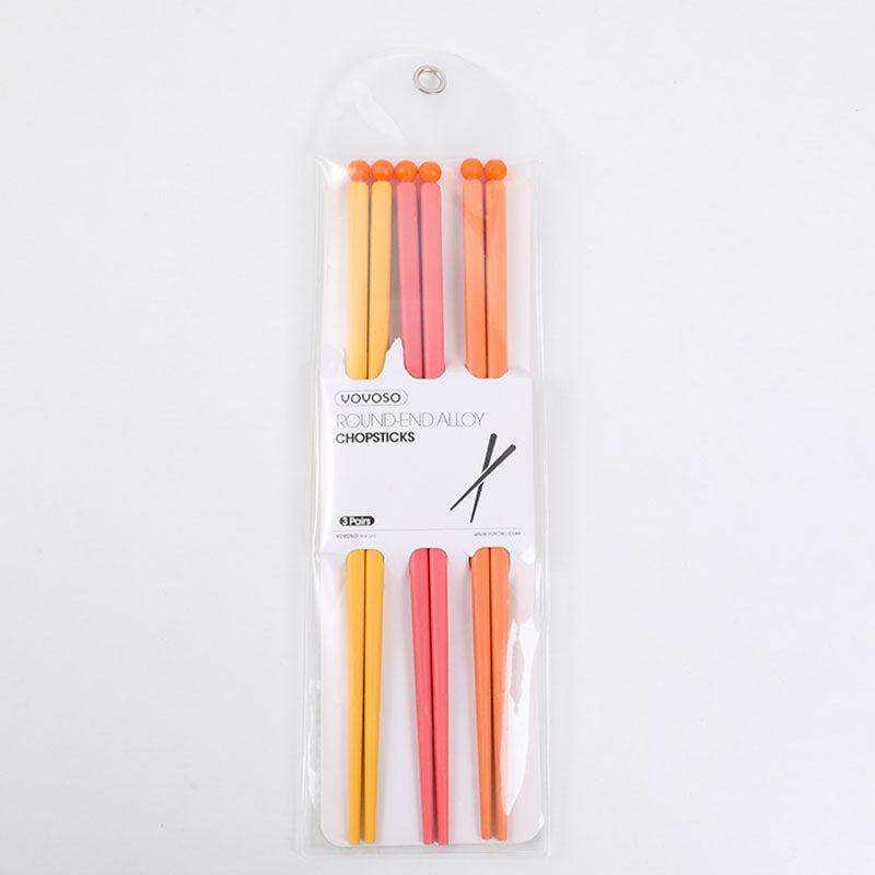 Bacchette in lega con estremità tonda 3 paia