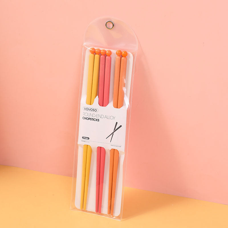 Bacchette in lega con estremità tonda 3 paia