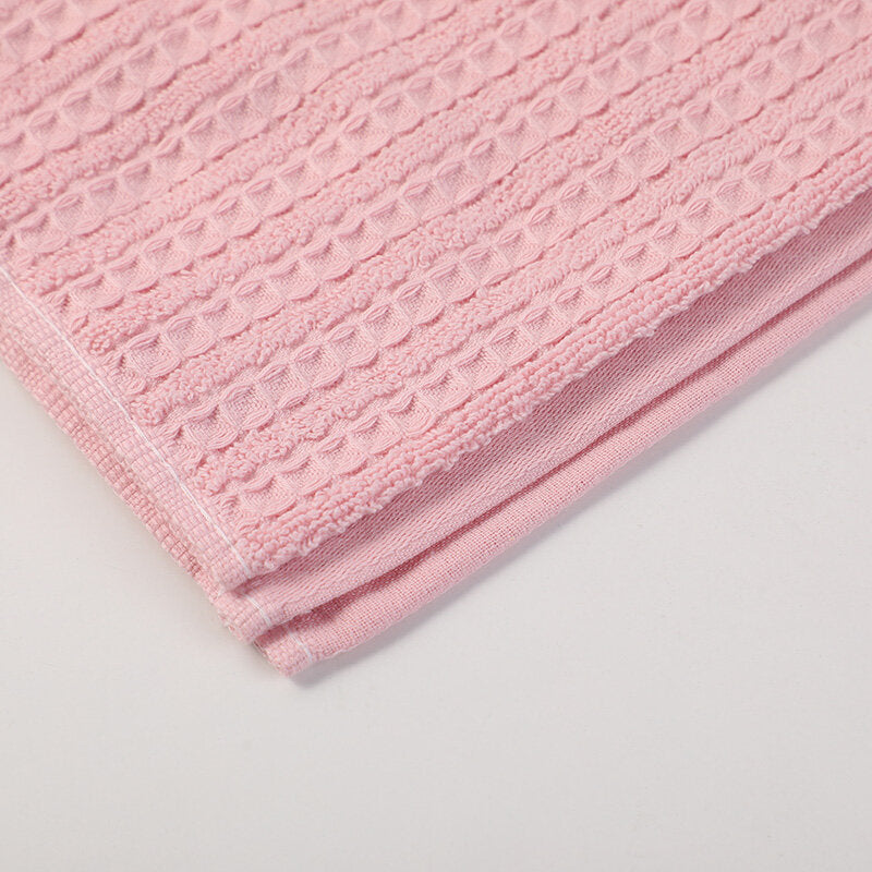 Asciugamano con motivo ad alveare - rosa