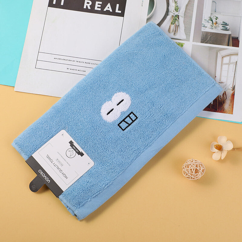 Animale con occhi grandi blu asciugamano