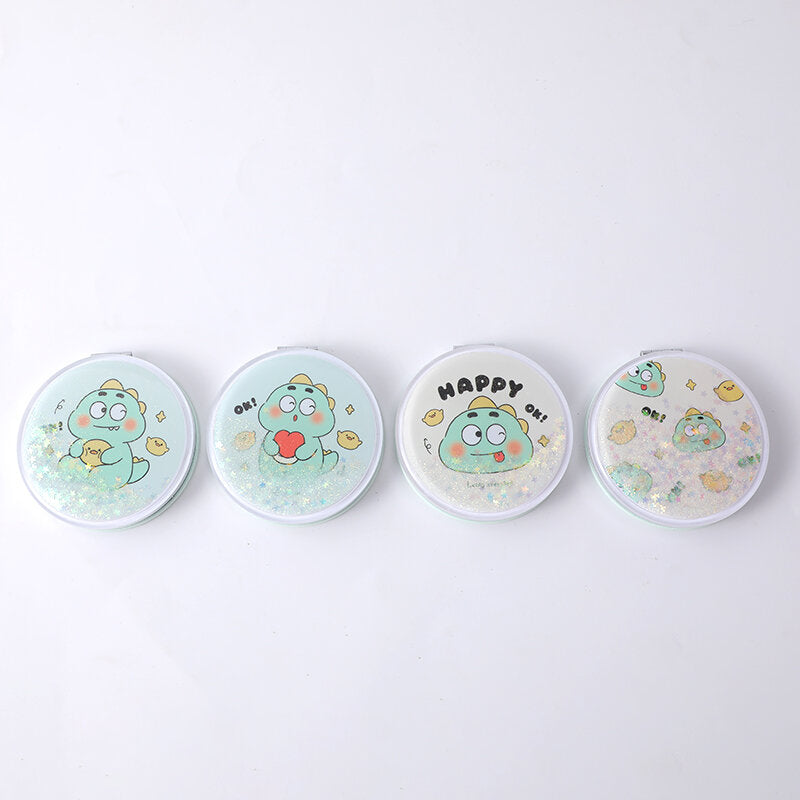 Specchio rotondo Happy cute dinosaur series-quicksand