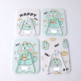 Happy cute dinosaur series-specchio da tavolo quadrato con supporto-1Pz