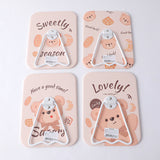 Specchio da tavolo quadrato con supporto della serie Bread bear