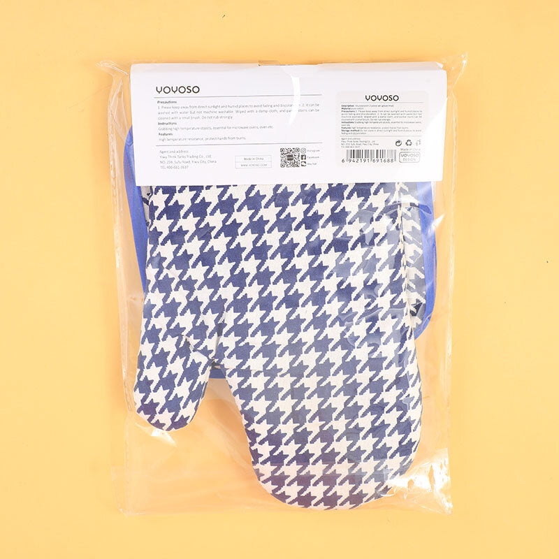 Set di 2 pezzi in pied-de-poule (guanto+PRESINA)