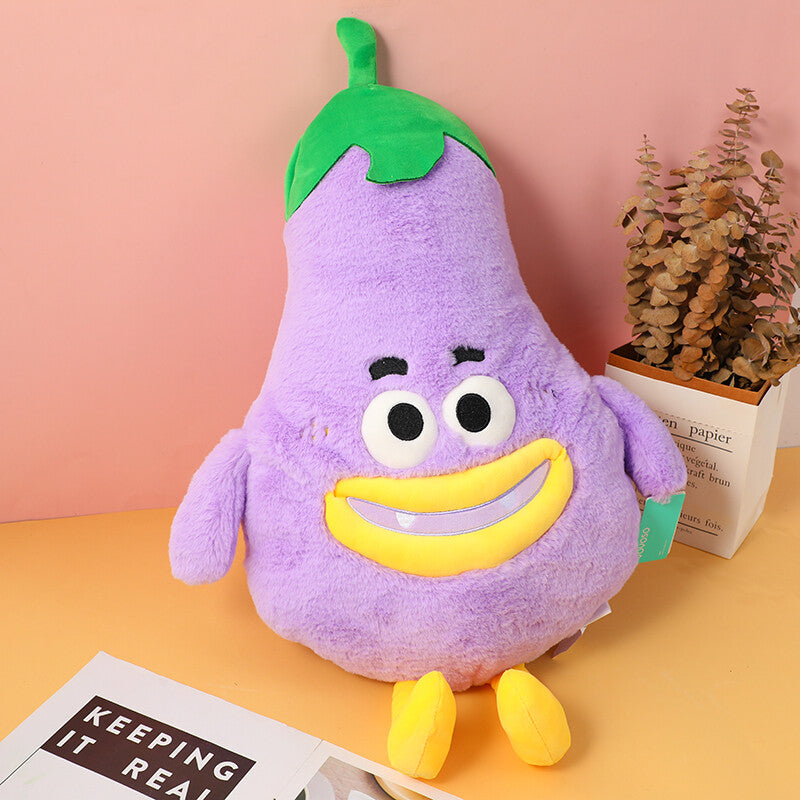 Divertente cuscino famiglia vegetale - viola