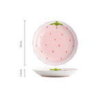 Piatto ondulato fragola da 10".