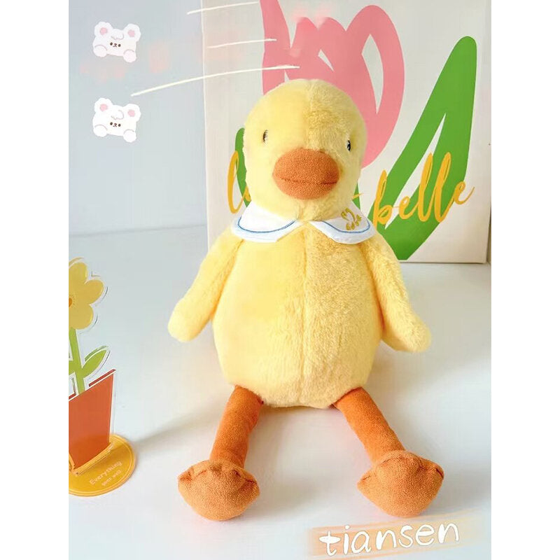 Peluche grande oca gialla addormentata - 25 cm