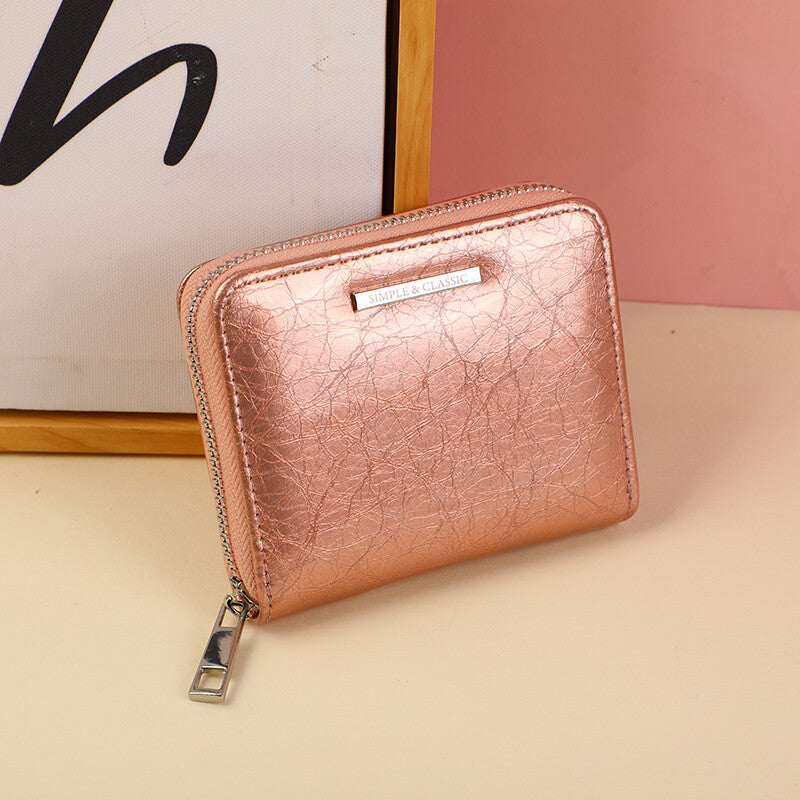 Borsa per carte a fisarmonica semplice ed elegante, rosa