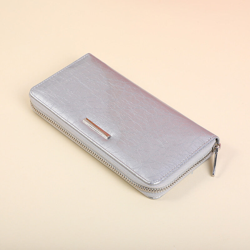 Borsa semplice ed elegante con cerniera argento