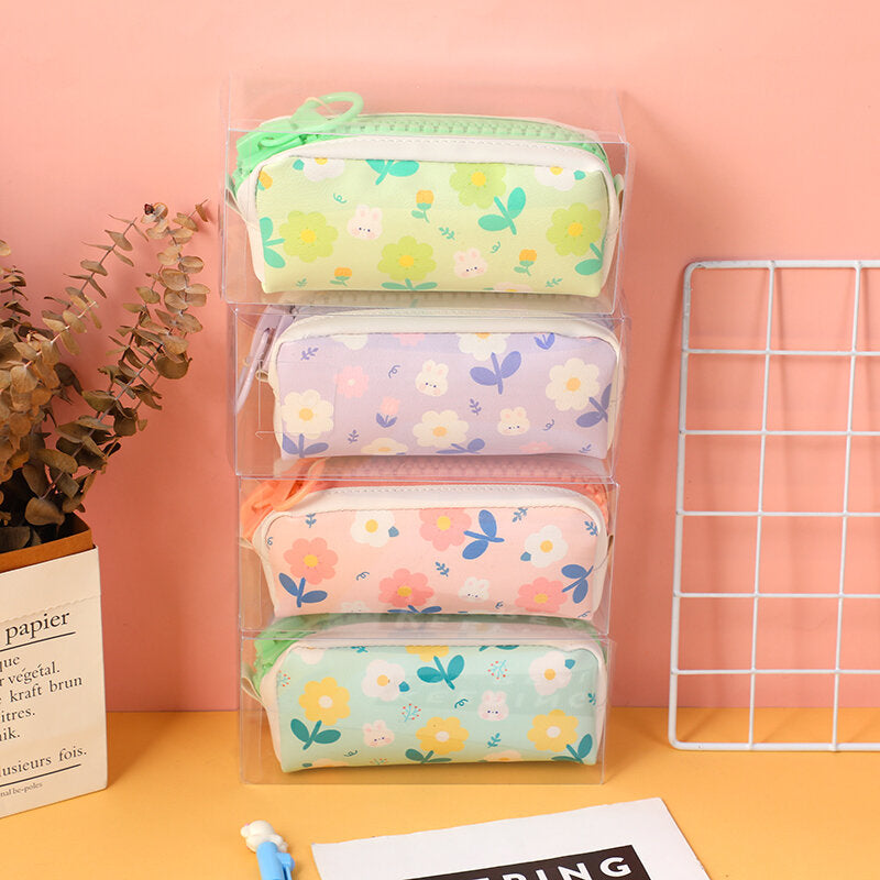 Borsa portamatite extra-large della serie Floral con chiusura a cerniera– 1 pezzo