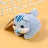 Gattino blu scodinzolante con pesce giocattolo-Q237