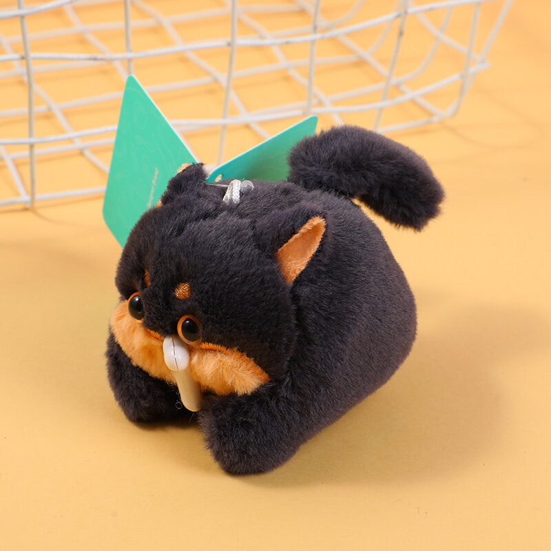 Scodinzolante cucciolo nero giocattolo-Q222