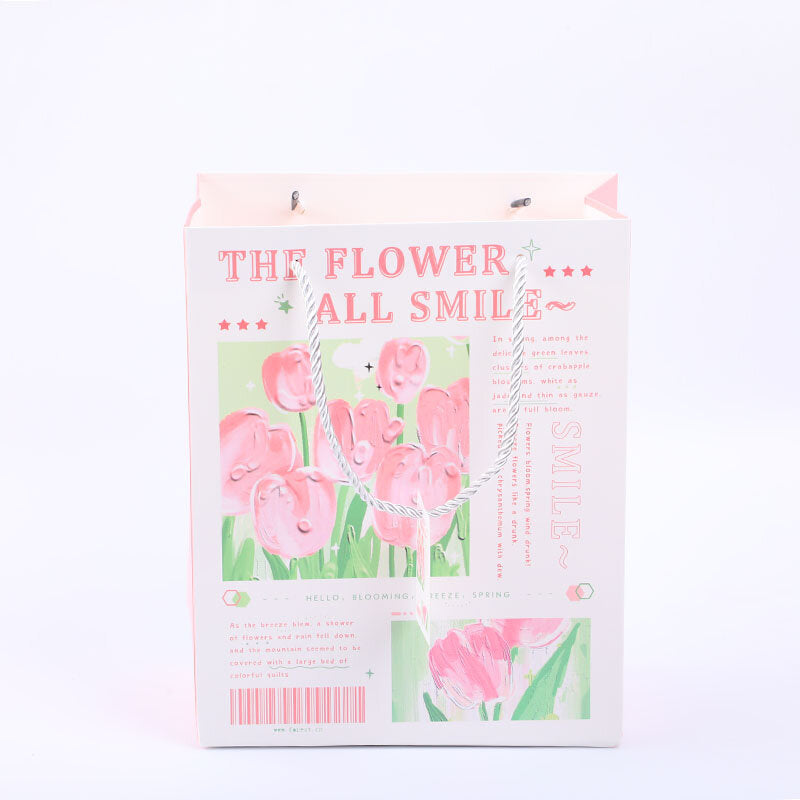 Borsa regalo verticale serie Flowers - media