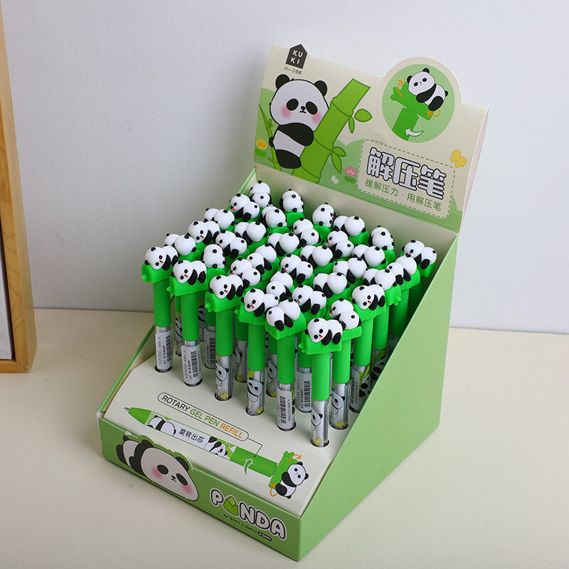 Penna gel anti-stress Deligent Panda-blu