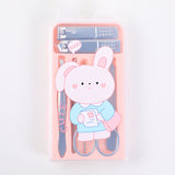 Set di sette pezzi per la manicure della testa grande dei cartoni animati