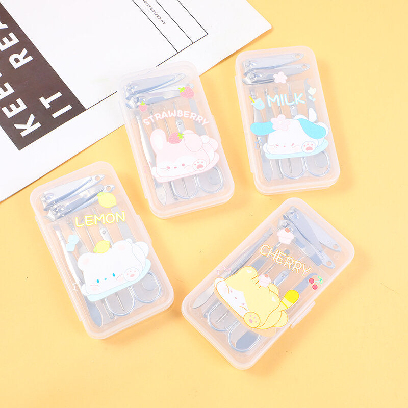 Set di sette pezzi per la manicure classica dei cartoni animati