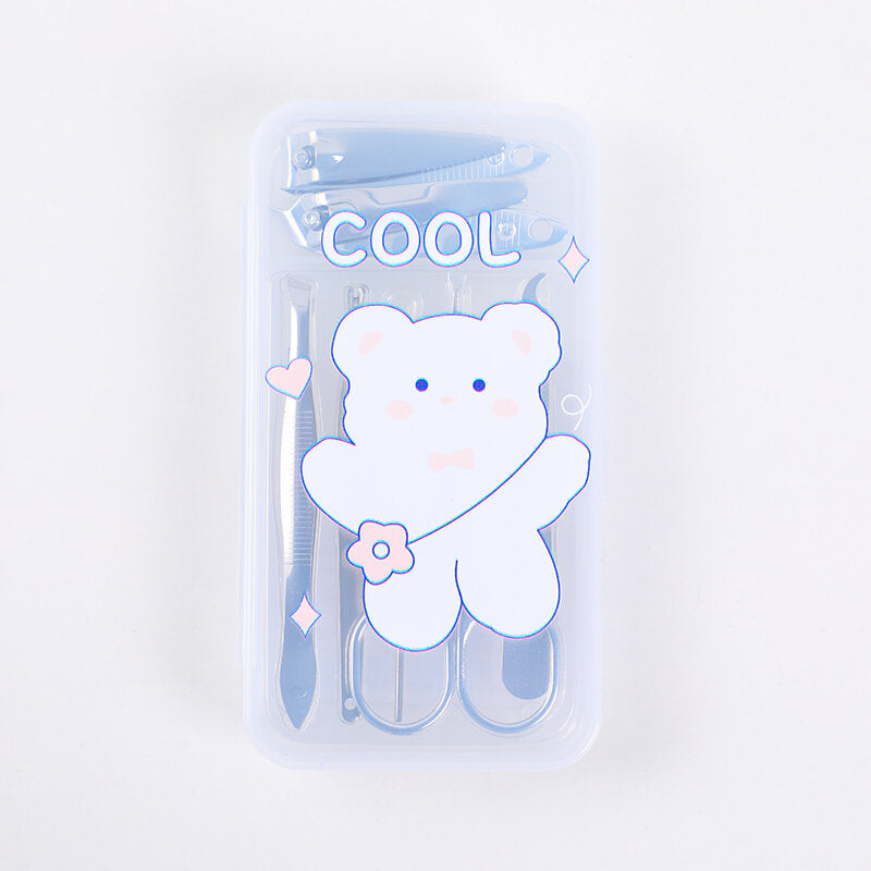 Set di sette pezzi per la manicure dell'orsetto LOVE