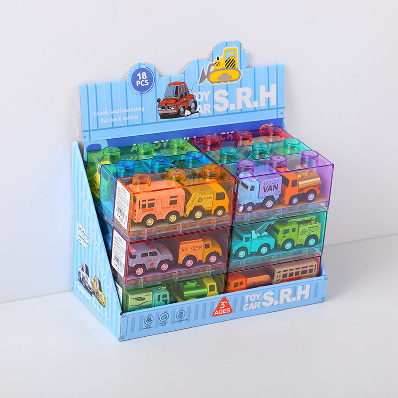 Divertente macchinina ingegneristica– Set da 2 pezzi