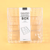 Scatola portaoggetti per cosmetici con superficie a forma di diamante