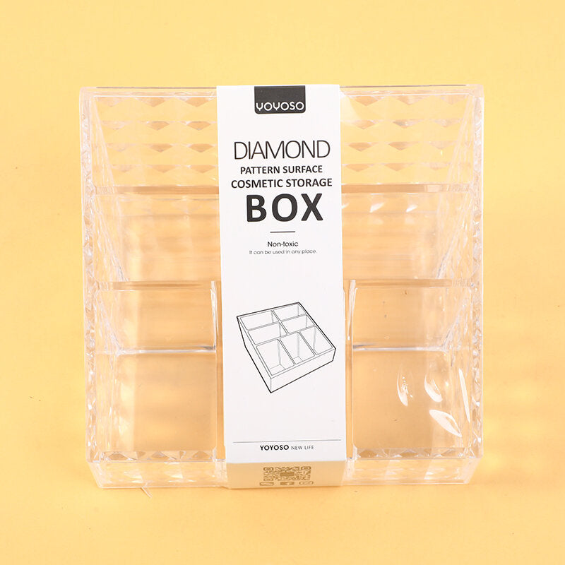 Scatola portaoggetti per cosmetici con superficie a forma di diamante