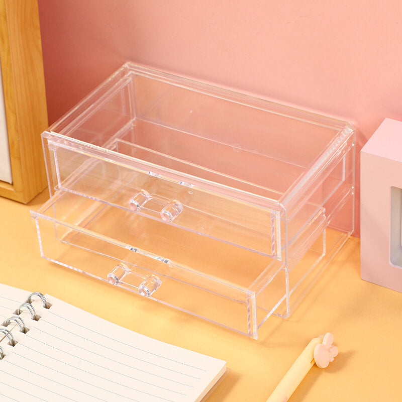 Scatola portaoggetti a doppio strato con maniglia per manubri