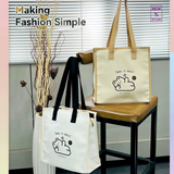 Serie orso sdraiato rivestito tote bag-No.4