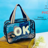 Borsa cosmetica portatile rettangolare trasparente (OK )-piccola