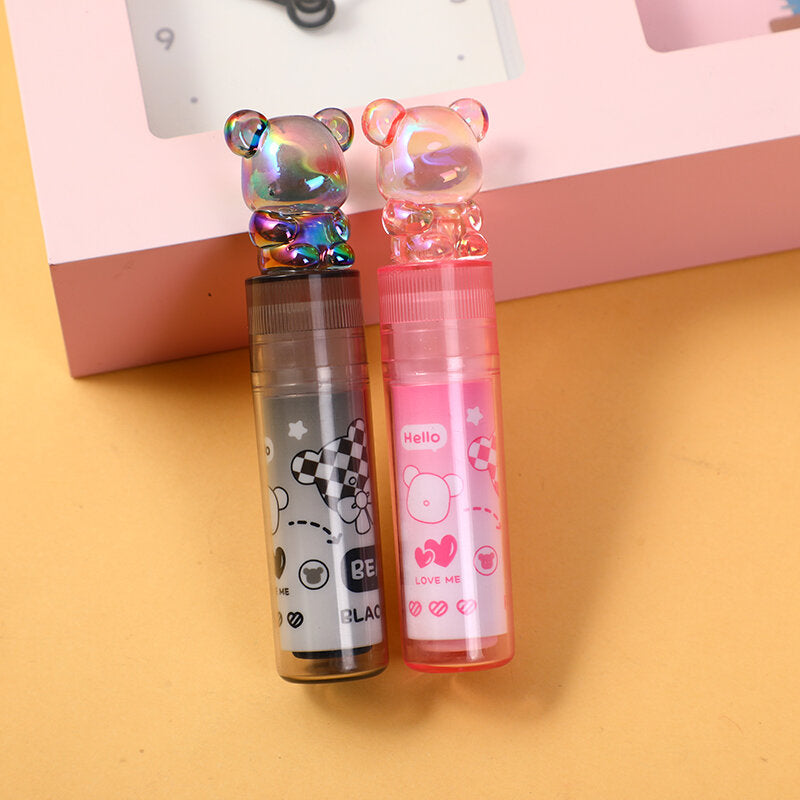 Gomma di rossetto con orsetto di cristallo– 1 pezzo