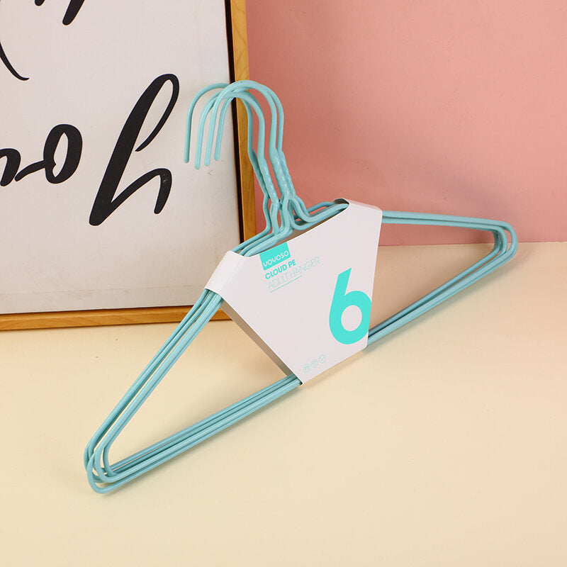 Appendiabiti rivestito in PE per adulti, confezione da 6 pezzi