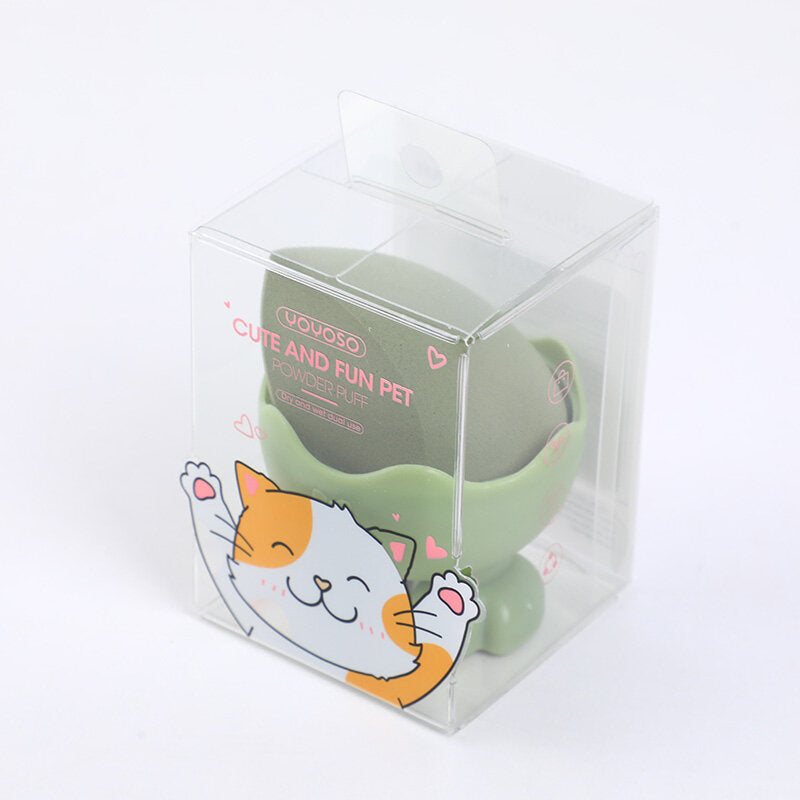 SPUGNA Simpatica e divertente polvere di animali domestici verde puff