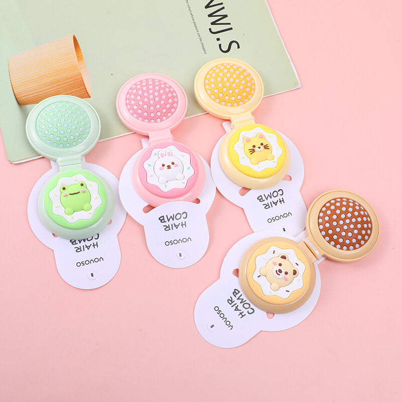 Pettine pieghevole a cuscino d'aria della serie Simple Cartoon con specchio