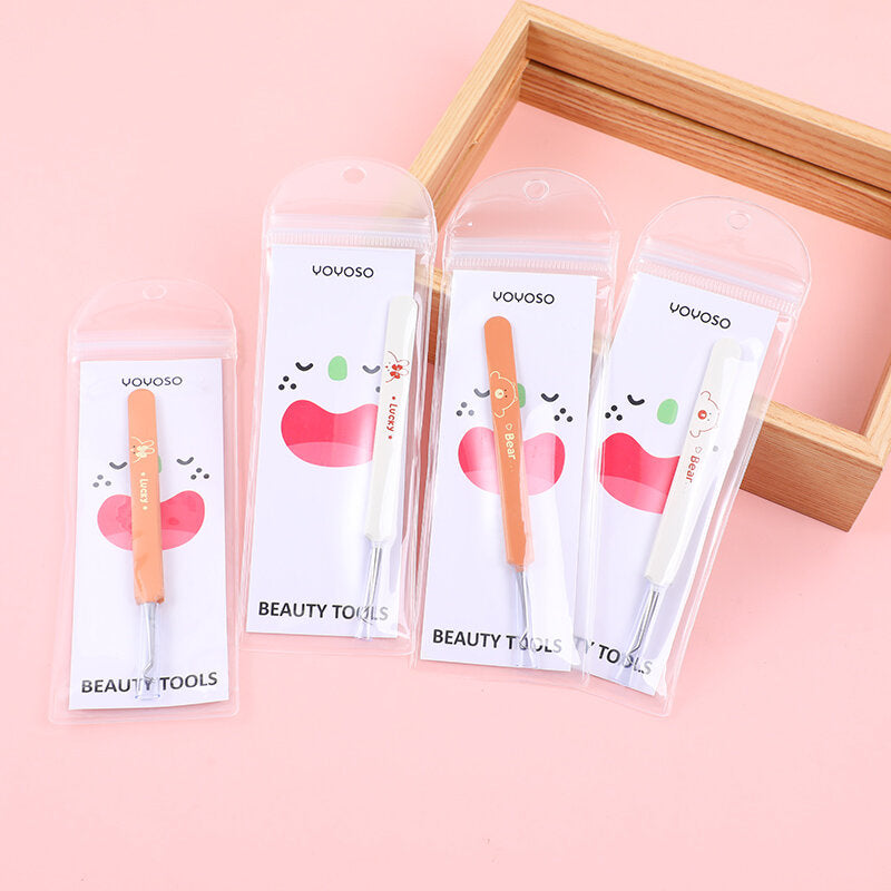 Clip di acne portatile della serie Cute Pet con punta a gancio-1pz