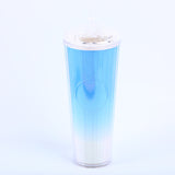 Bicchiere di plastica a doppio strato a righe verticali-720ml